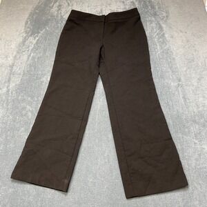 Ann Taylor Pants Womens 10 Petite Black Fluid Crepe Flat Front Wide Leg Outdoor